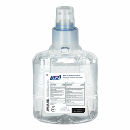 PURELL Advanced Foam Hand Sanitizer, LTX-12, 1200 mL Refill, Clear, PK2 PK 1905-02